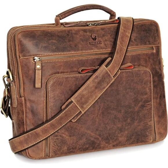 Laptop Bag San Francisco I Handcrafted Leather Shoulder Bag for Notebook I Brief